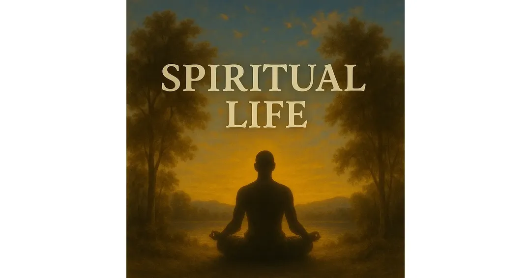 A beautiful image of a person sitting in meditation displaying divine virtues of spiritual life.