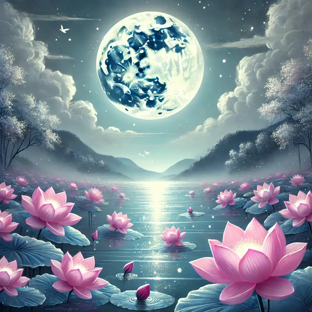 A moon over a lake

AI-generated content may be incorrect.