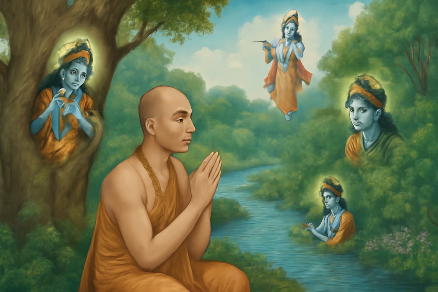 Seeing God everywhere, speaking only His glories, and thinking only of Him—this is the vision of a bhāgavatottama, the highest devotee.