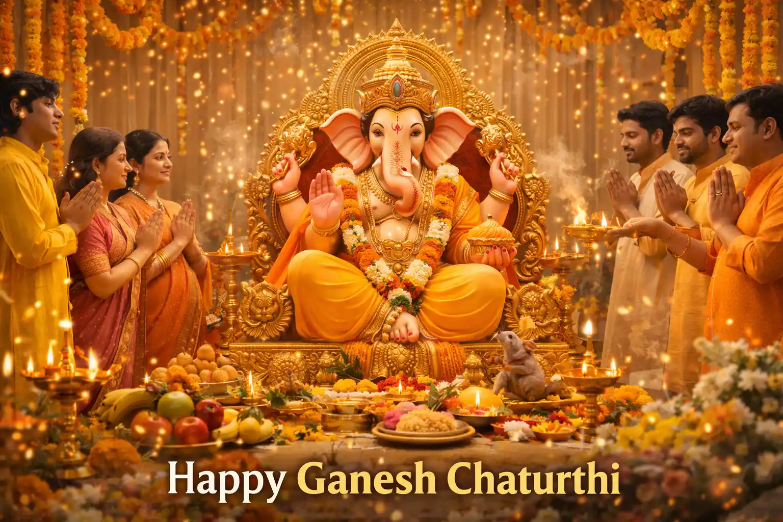 Ganesh Chaturthi, celebrating the remover of obstacles and the harbinger of wisdom and prosperity.