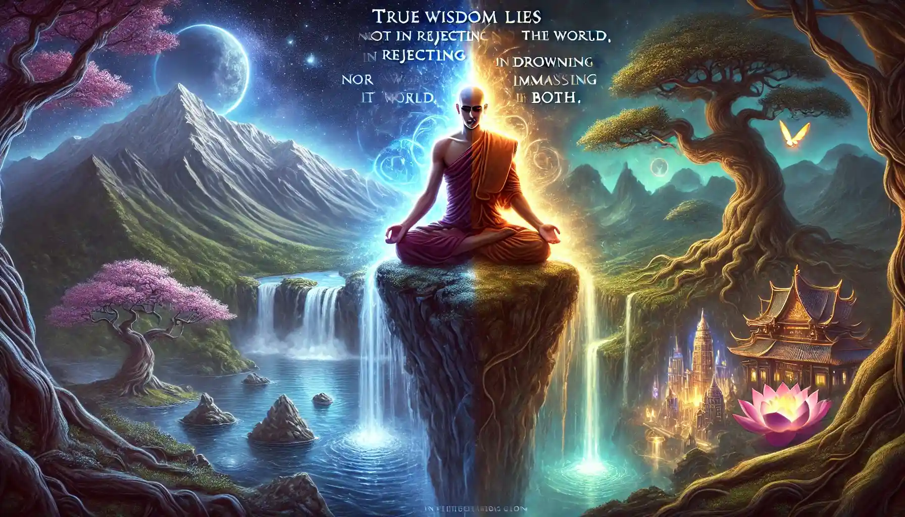 True wisdom lies not in rejecting the world, nor in drowning in it. It lies in mastering both