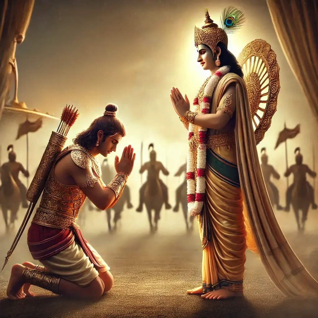 Approach a spiritual master with the same humility Arjun showed to Shree Krishna