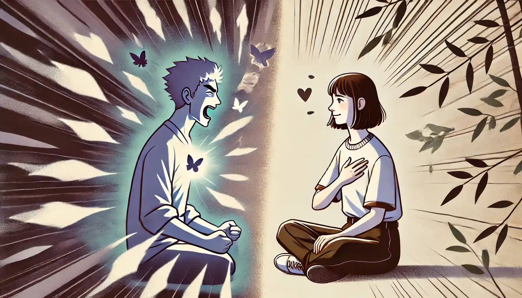 Staying centered amidst chaos: a reminder that peace begins with the thoughts we choose, not the world around us.