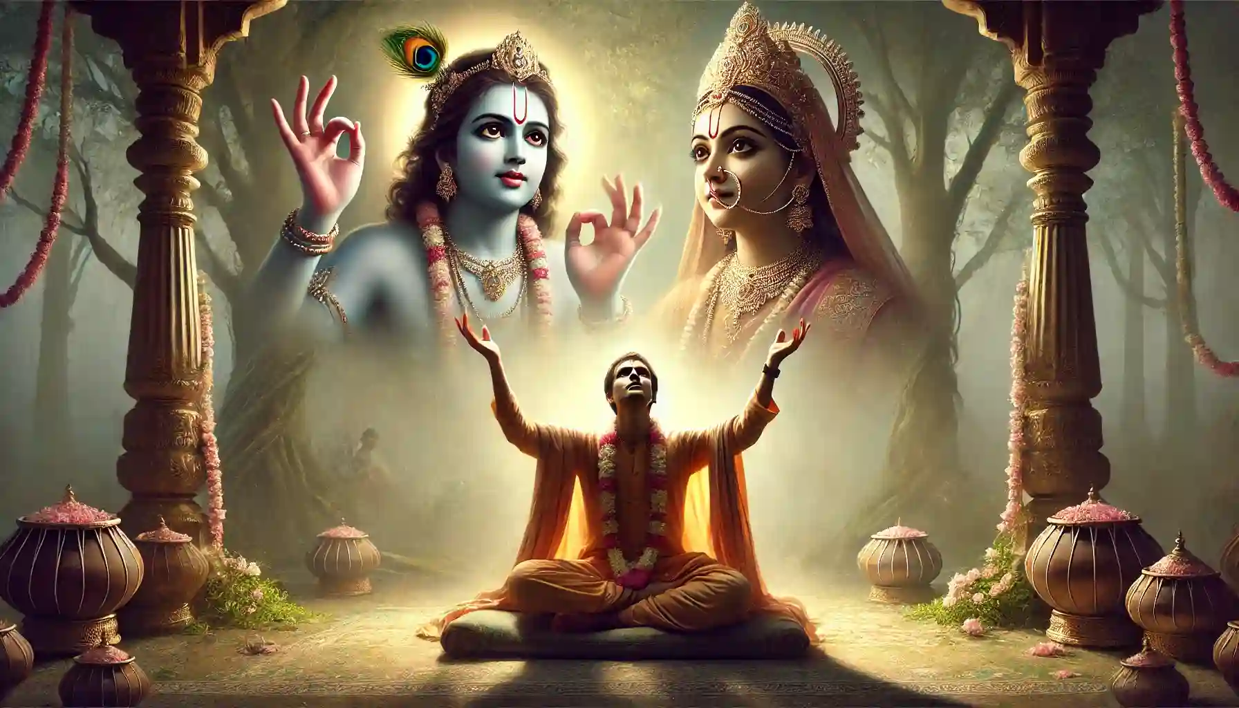 On Meri Radhey Diwas, we surrender our worries, ego, and attachments to Radha Rani and Shree Krishna, embracing devotion and divine love. In this sacred act of surrender, we find peace, humility, and spiritual awakening.