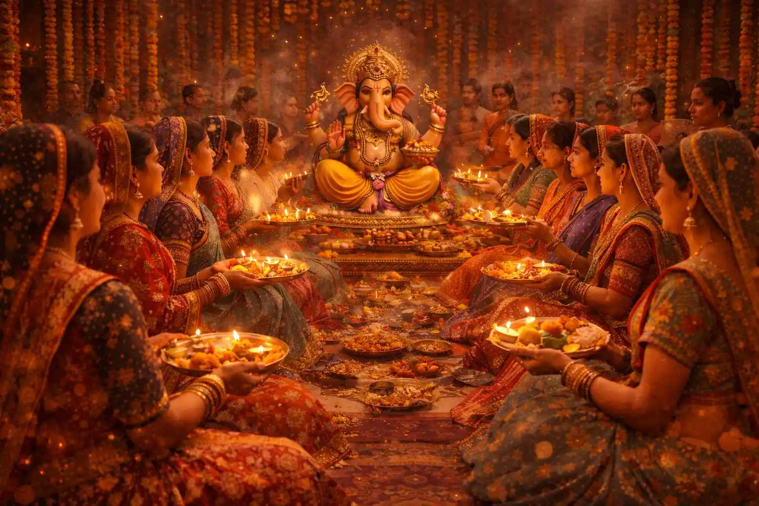 Women Praying during Sakat Chauth