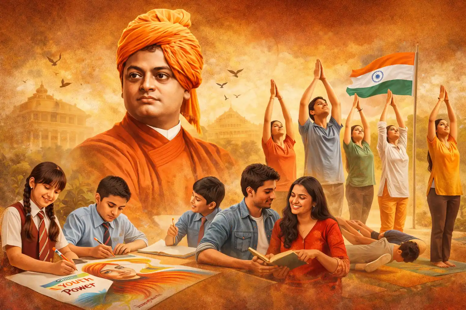 Celebrating Swami Vivekananda Jayanti with youth empowerment and creativity.