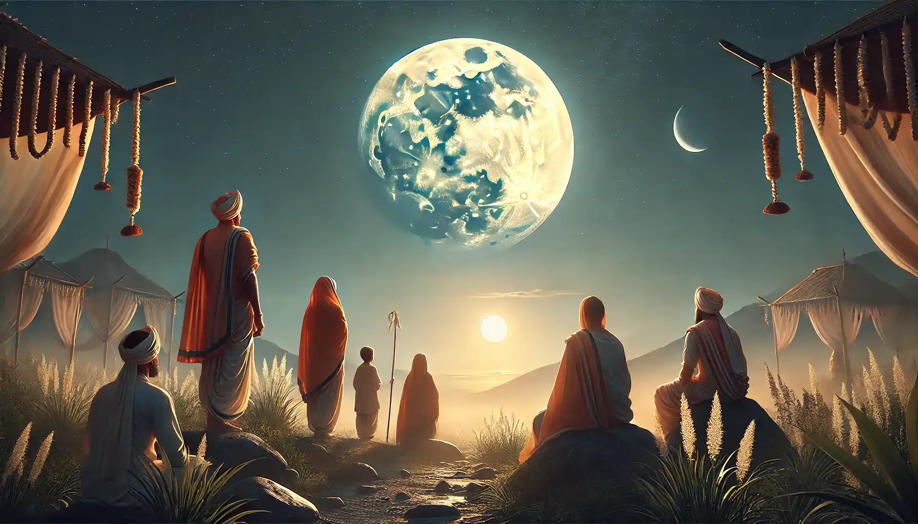 On Sakat Chauth, devotees gaze at the moon in reverence, marking the moment to break their fast