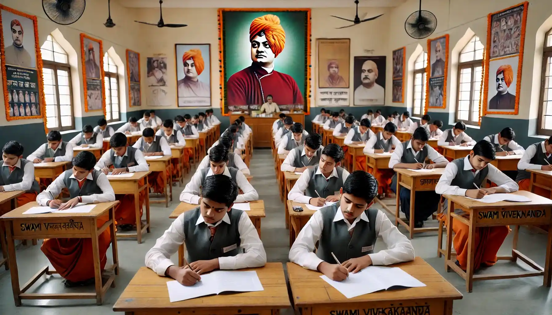 Students in Essay Writing and Creative writing Activities