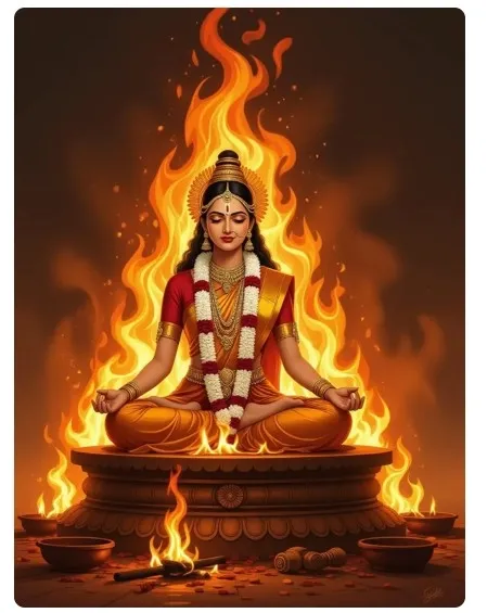 In her earlier incarnation, Shailaputri was Goddess Sati, the daughter of King Daksha.