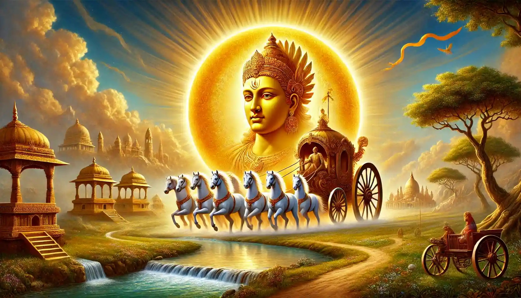Surya, the Sun God holds a position of immense reverence in the Vedic tradition