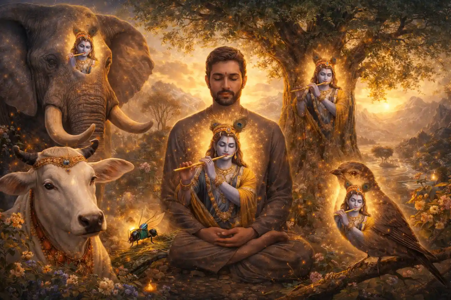 Guru Ravidas teaches us that the Divine resides within all beings, transcending all differences, where there is no higher or lower—only the sacred presence of God in every soul.