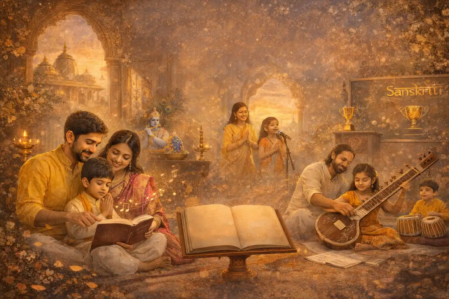 Gentle preparation at home—where parents guide with patience, calmness, and devotion, turning practice into a shared spiritual journey.