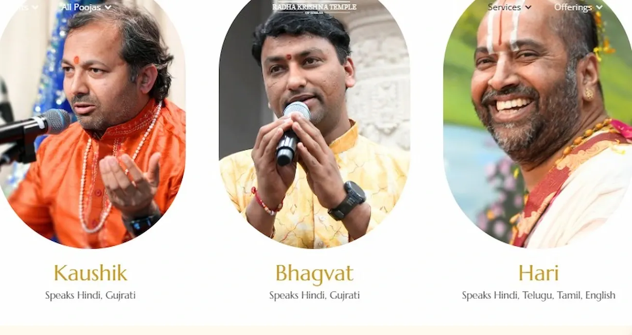 Priest at   Radha Krishna Temple