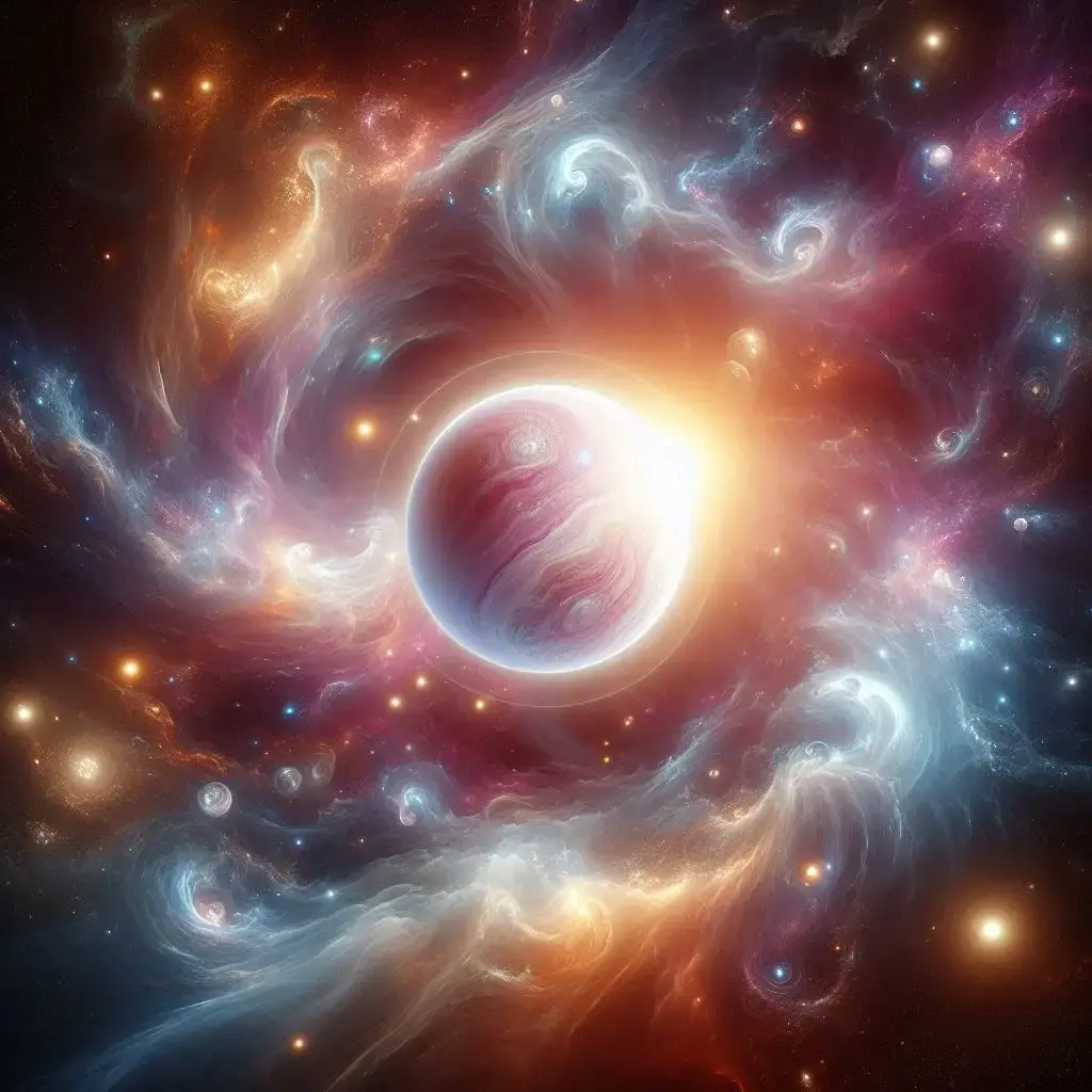 A circular solar system diagram with prominent position of Venus