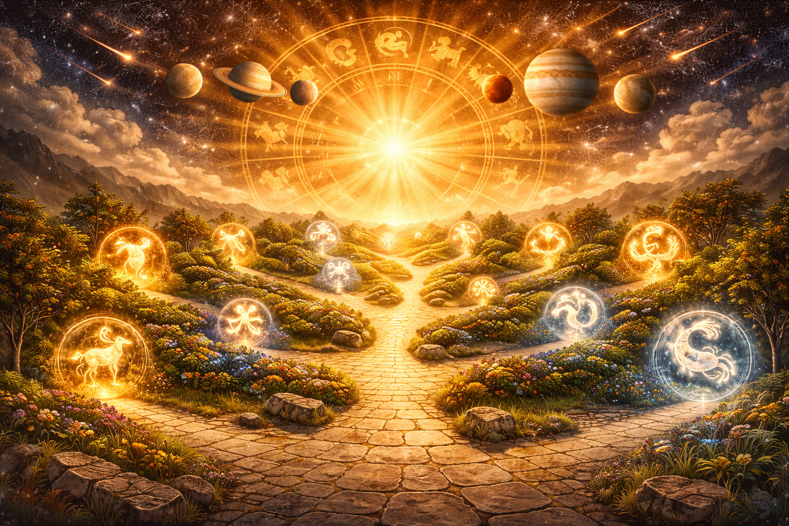 "One sky, one alignment — yet twelve unique journeys. The same cosmic moment touches each sign differently, according to its path."