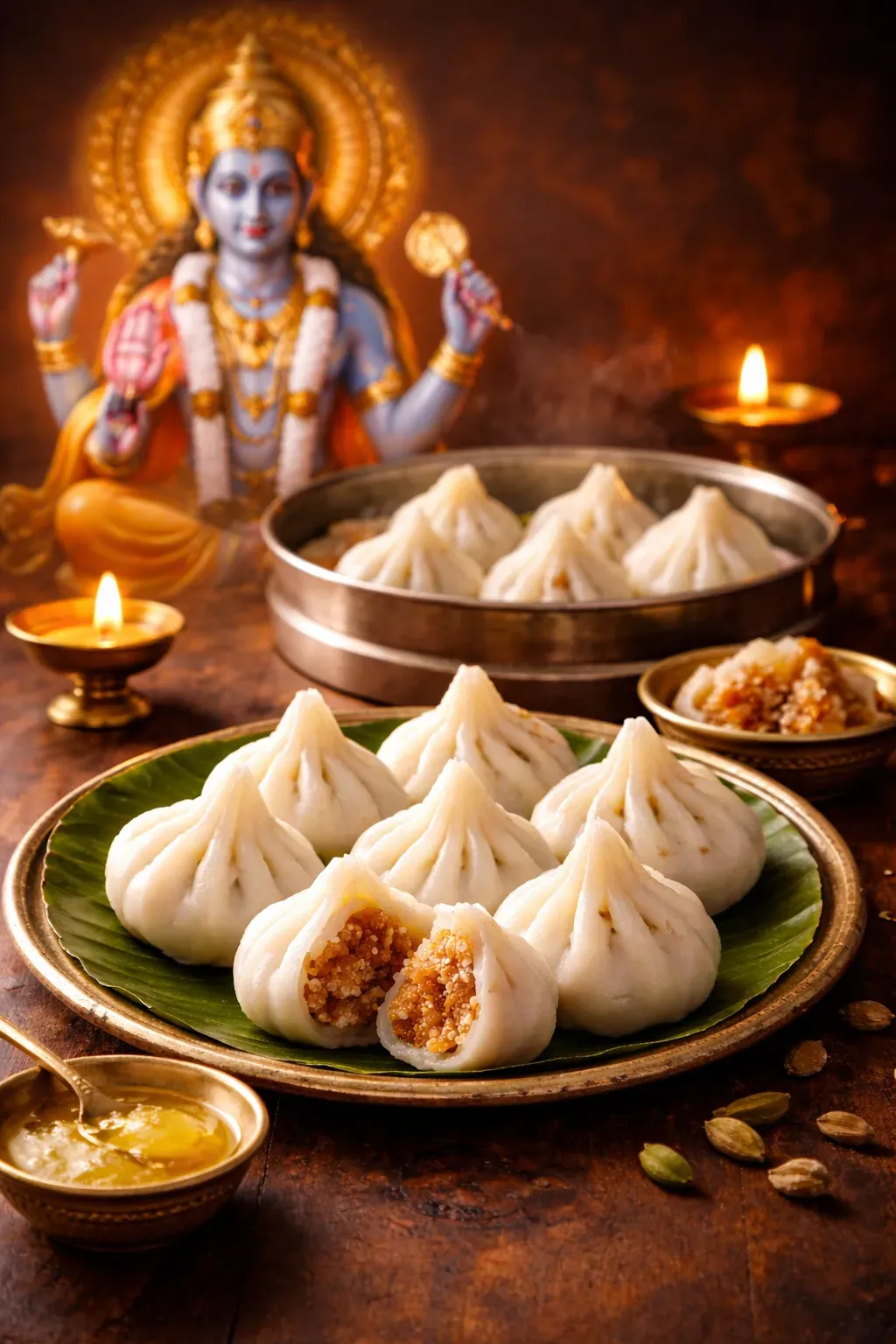 Modak offering to Lord Vishnu