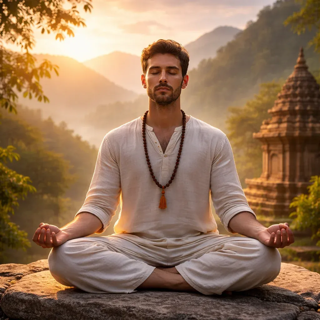 Inner stillness found where nature and devotion meet.