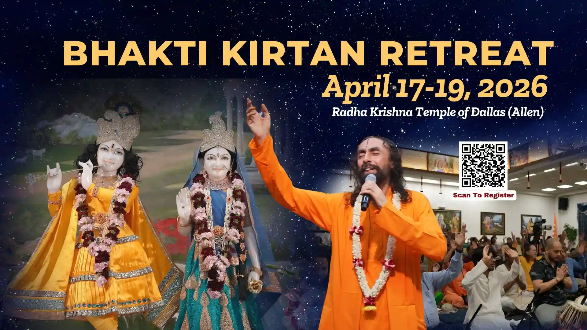 Register today for the upcoming Bhakti Kirtan Retreat 2026!