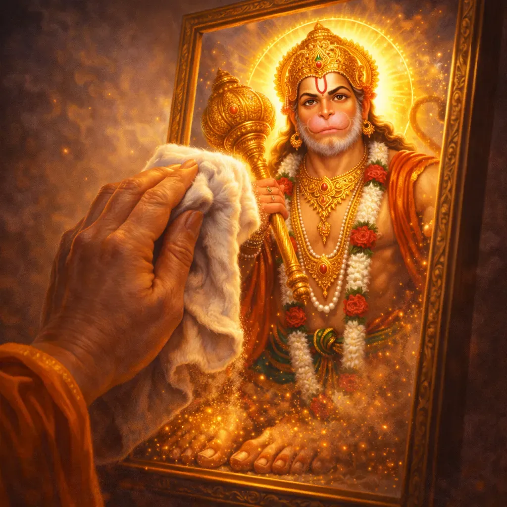 Polishing the Mind Mirror Through Guru’s Grace Reveals Divine Hanuman