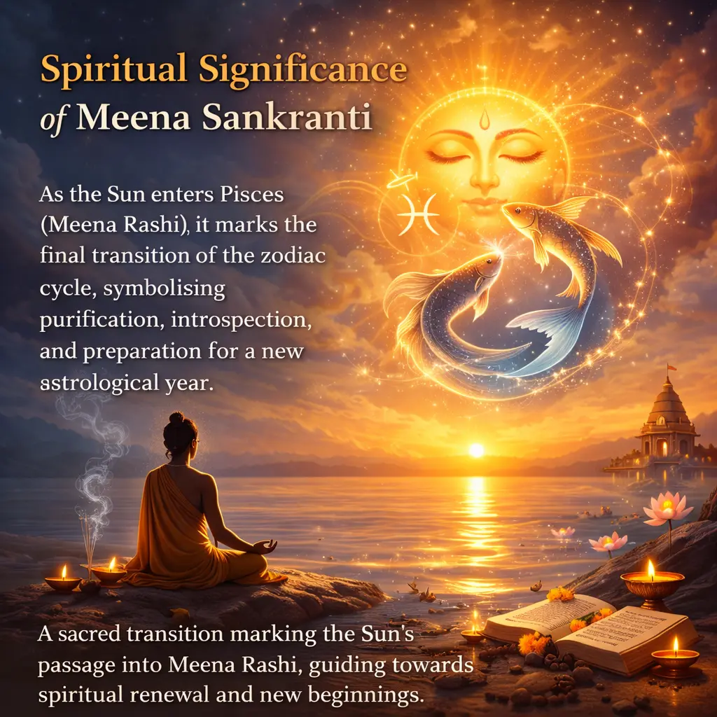 As the Sun enters Meena Rashi, devotees embrace introspection and prepare for a new spiritual beginning.
