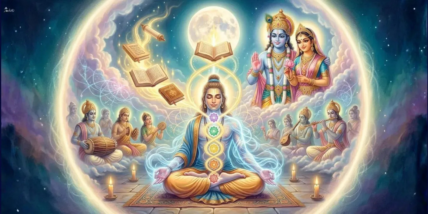 A spiritual seeker observing fast and is blessed by divine