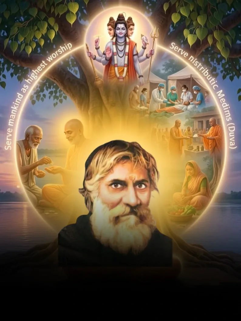 Split image depicting life goals and purpose of Rang Avdhoot Maharaj