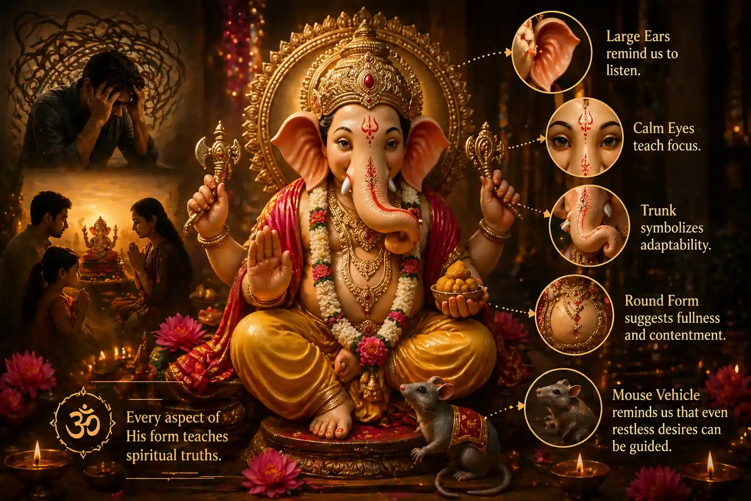 Every aspect of Lord Ganesha's form is important. 