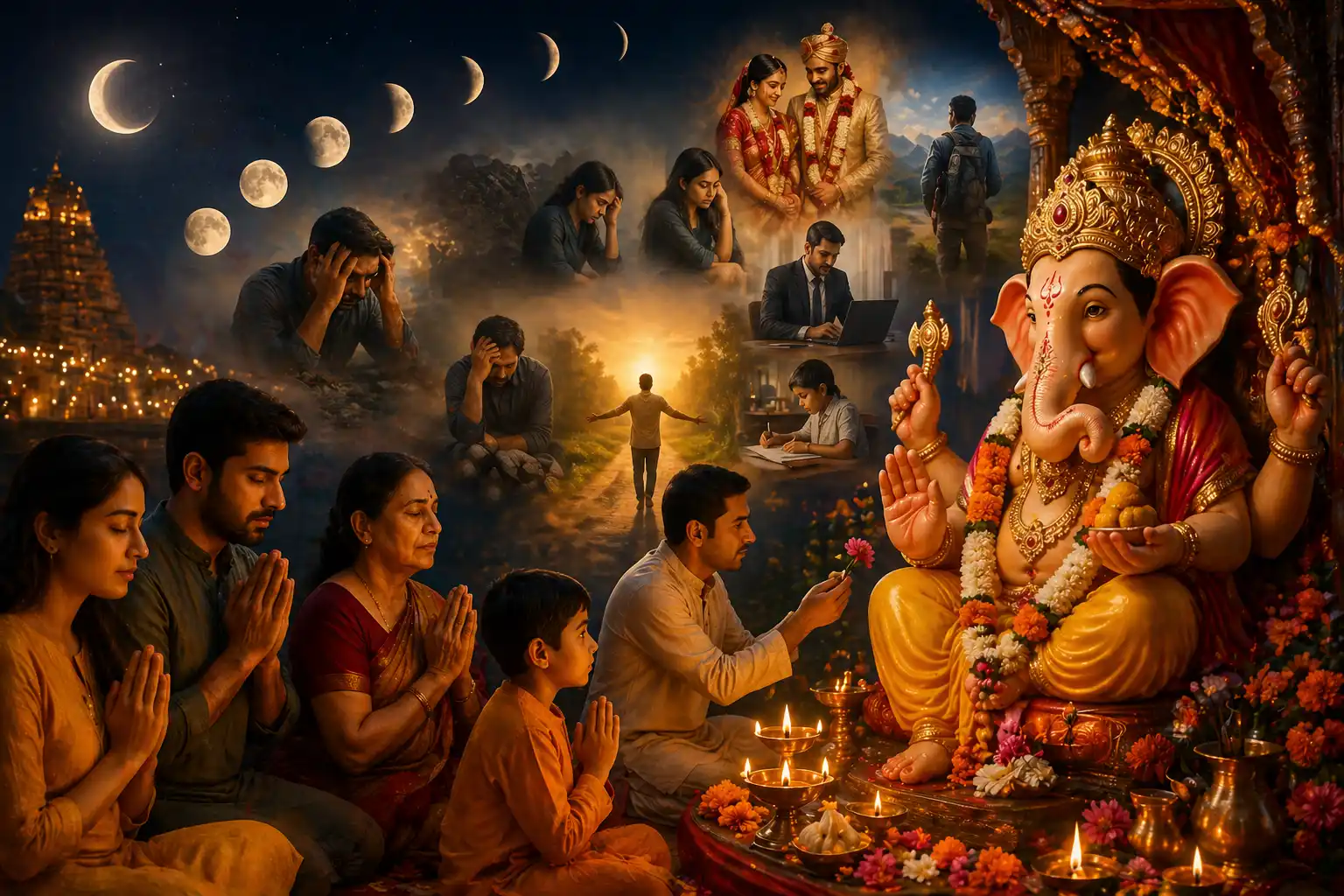 On Sankashti Chaturthi, devotees place their burdens before Lord Ganesha.