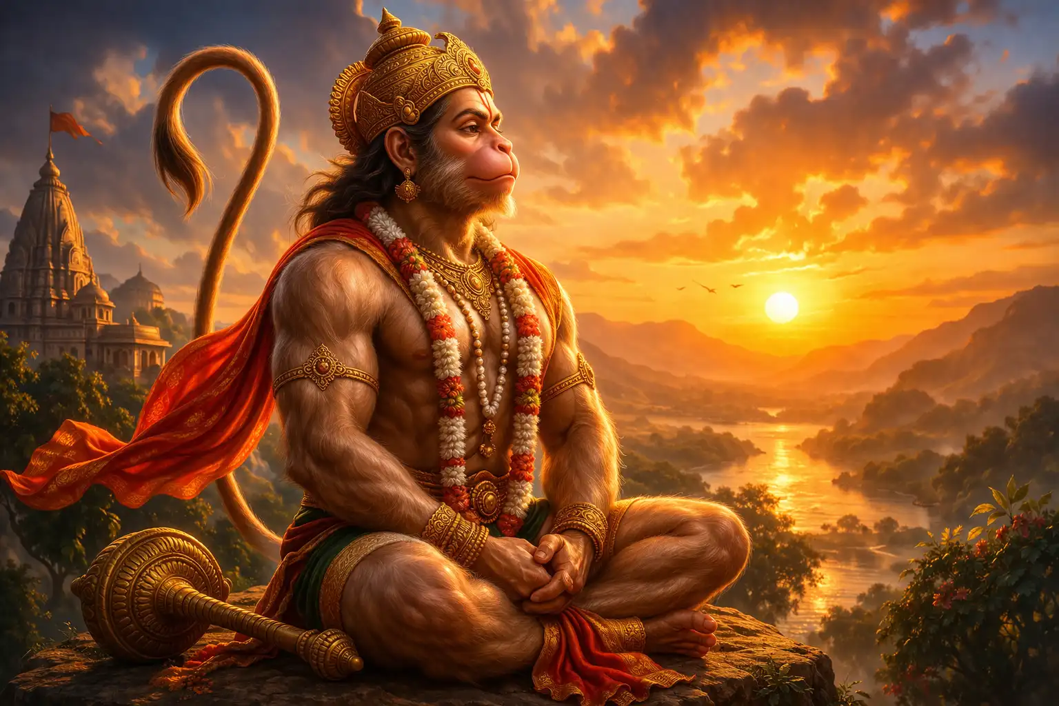 Lord Hanuman is the ocean of wisdom and virtue