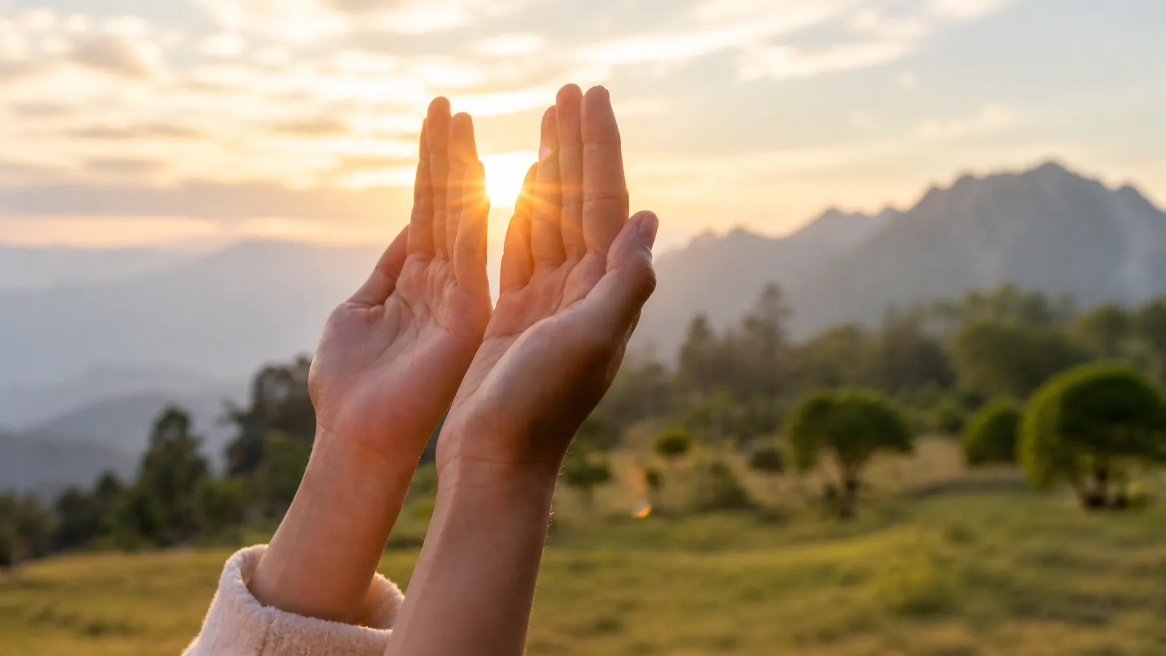  Hands raised in prayer symbolizing gratitude and divine blessings on Kalashtami