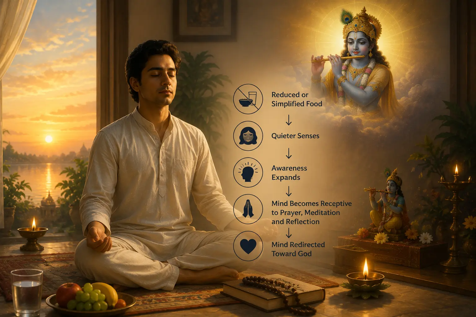 Fasting is a subtle and profound discipline that affects not only the body but also the mind and consciousness.