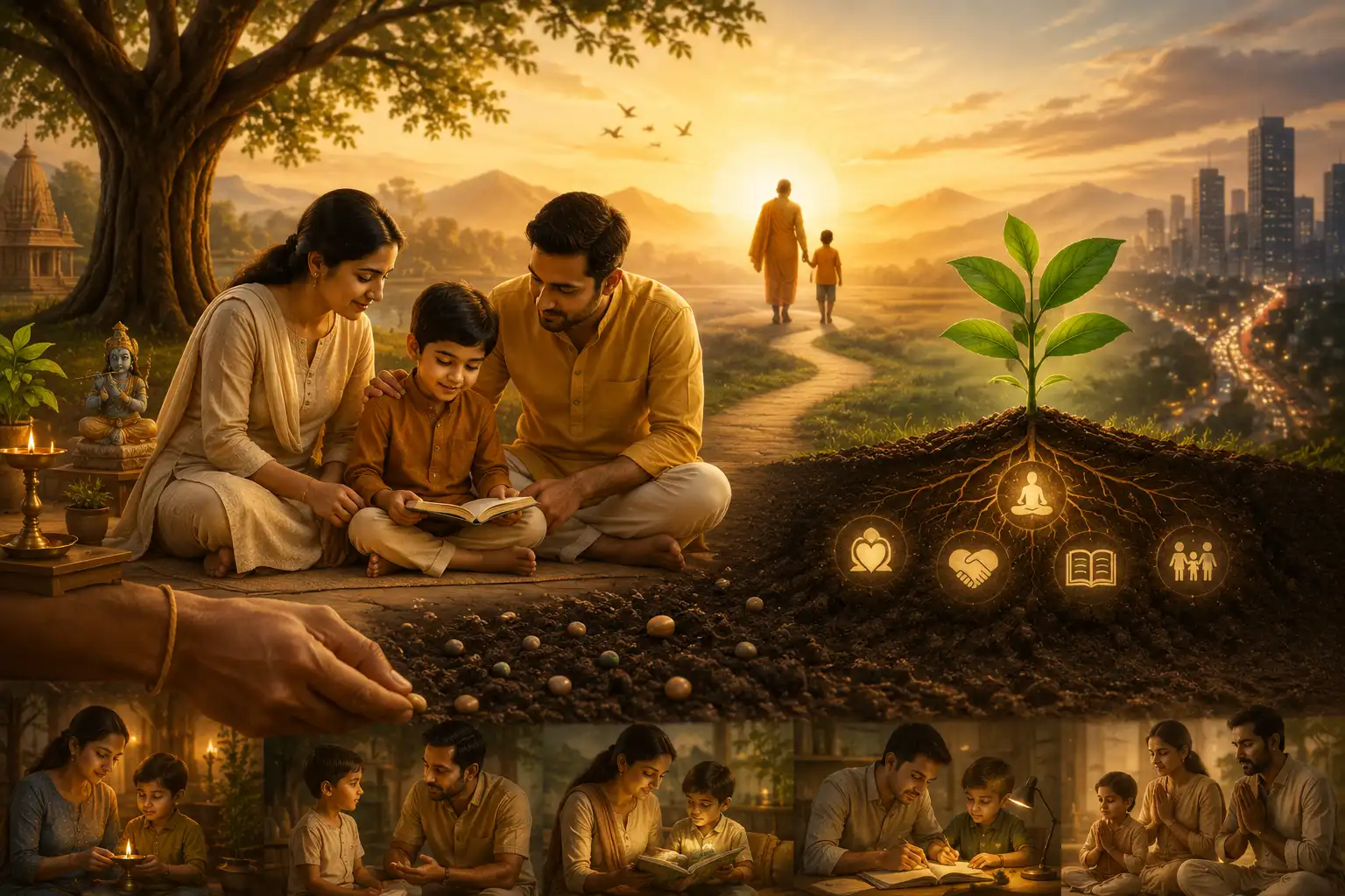 It is said that one should not assume the role of a parent unless they are prepared to guide their child toward liberation from material entanglement.
