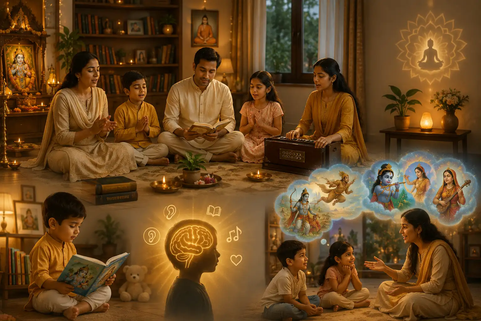 Swami Mukundananda emphasizes the importance of creating a spiritual environment through daily family practices.