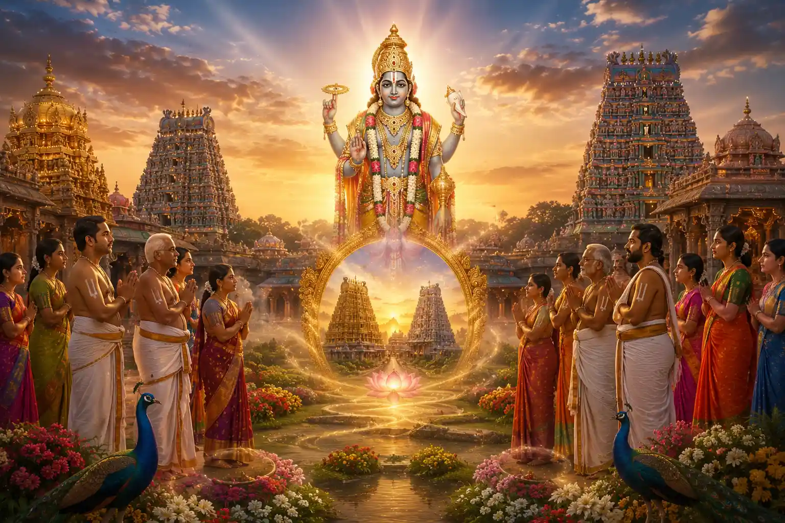 Both Pancharatra and Vaikhanasa traditions guide devotees toward surrender to the Divine.