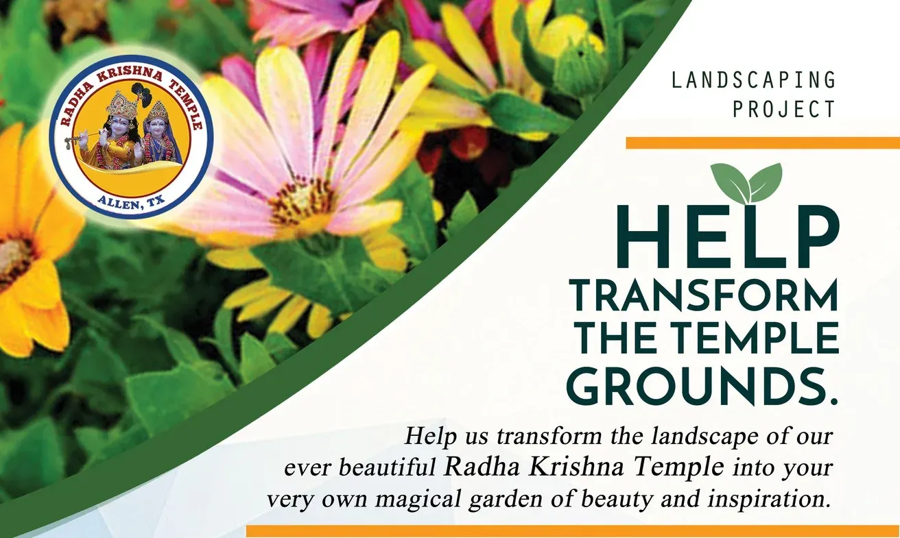 One of the temple’s most inspiring ongoing initiatives is the Temple Landscaping Seva project.