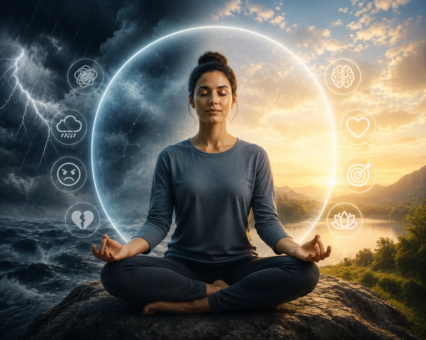Mental resilience and emotional control visualization