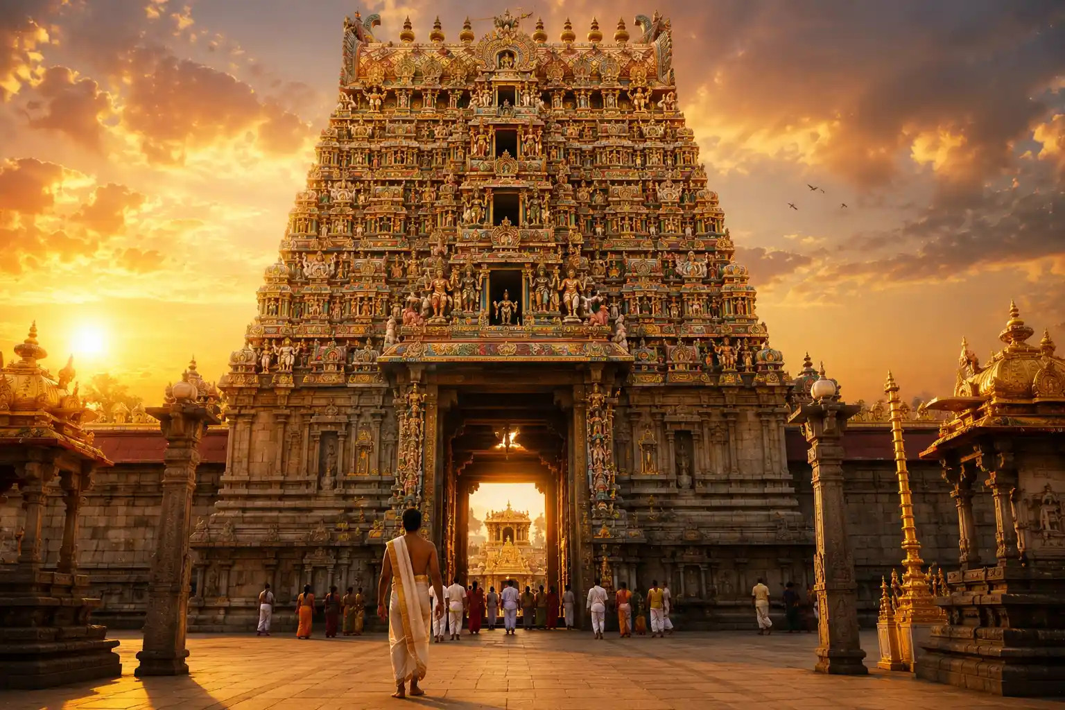 The gopuram is among the most iconic architectural elements of Hindu temples.