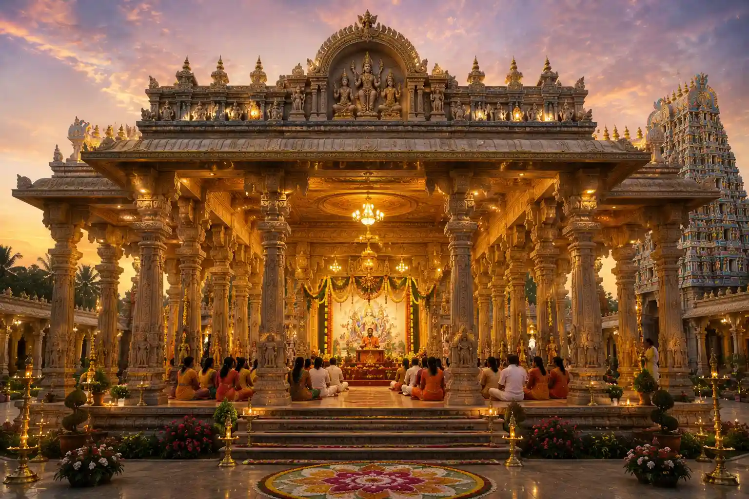 Mandapam in a temple