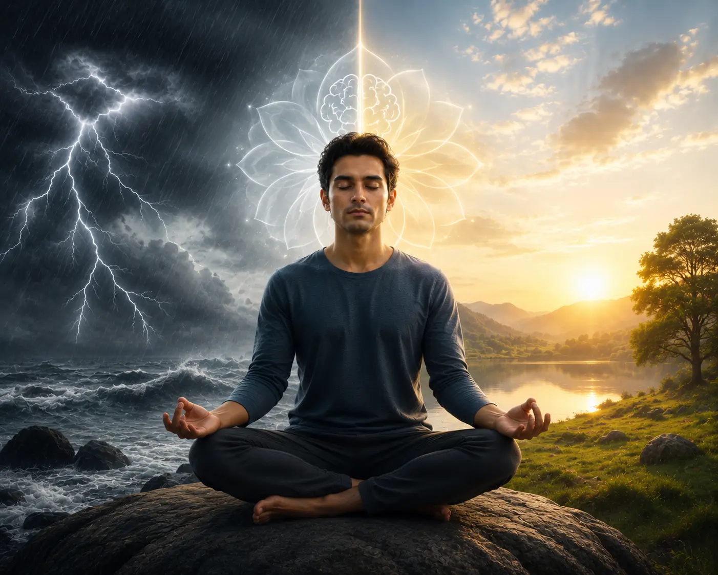 Calm mind and emotional resilience illustration