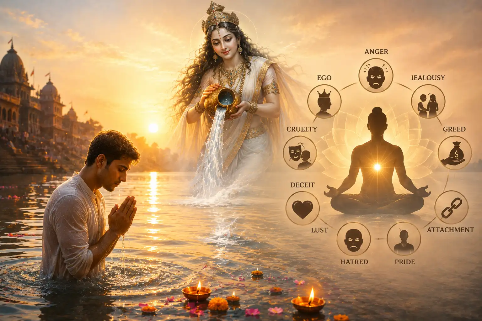 The term Dussehra signifies the removal of ten forms of negativity or sin.