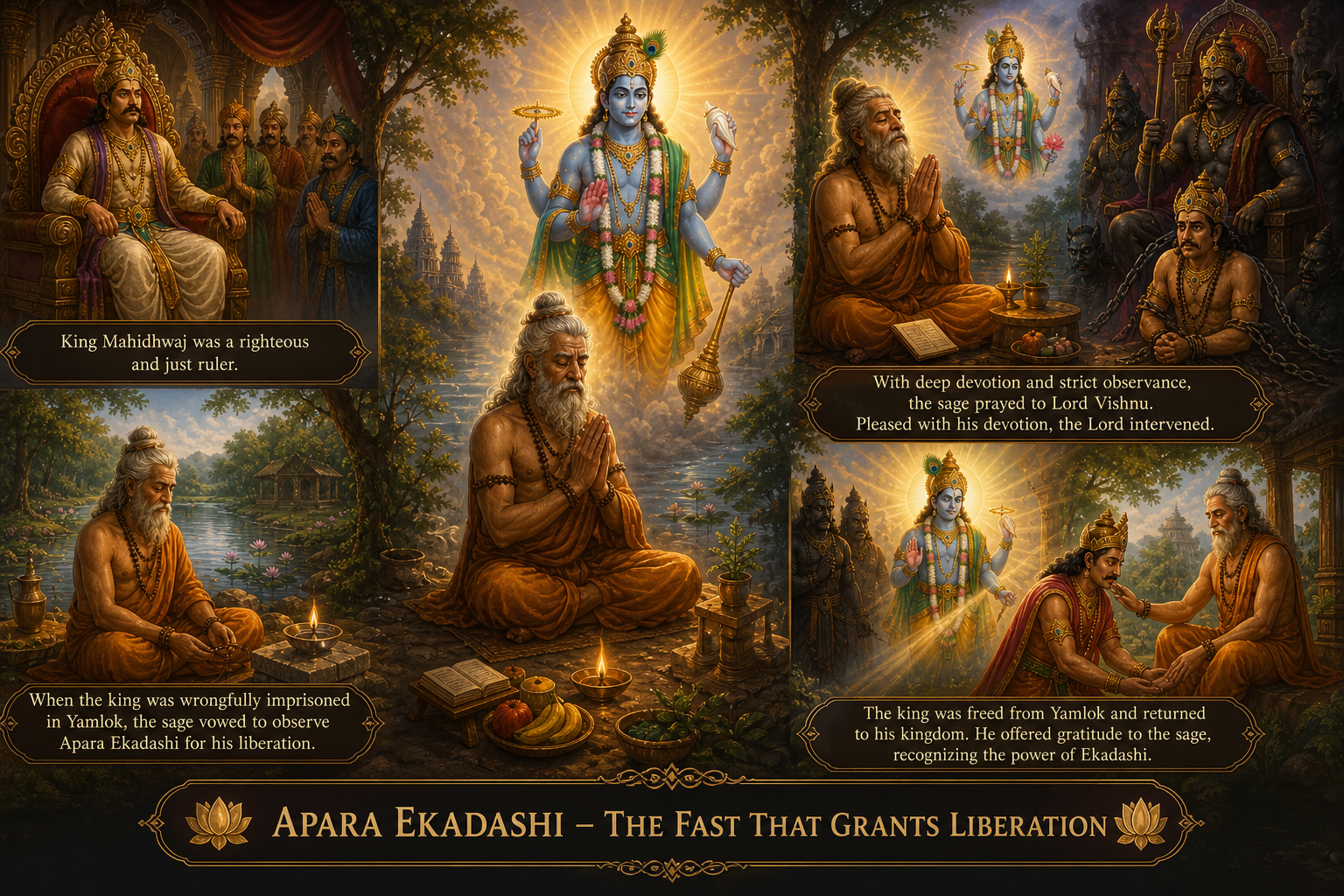 Apara Ekadashi reveals the liberating power of sincere devotion, prayer, and divine grace.