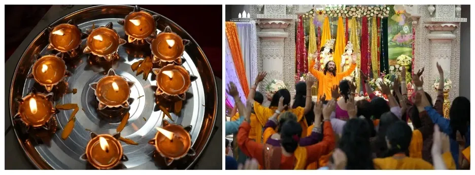 Devotees celebrating Ekadashi at Radha Krishna Temple Dallas