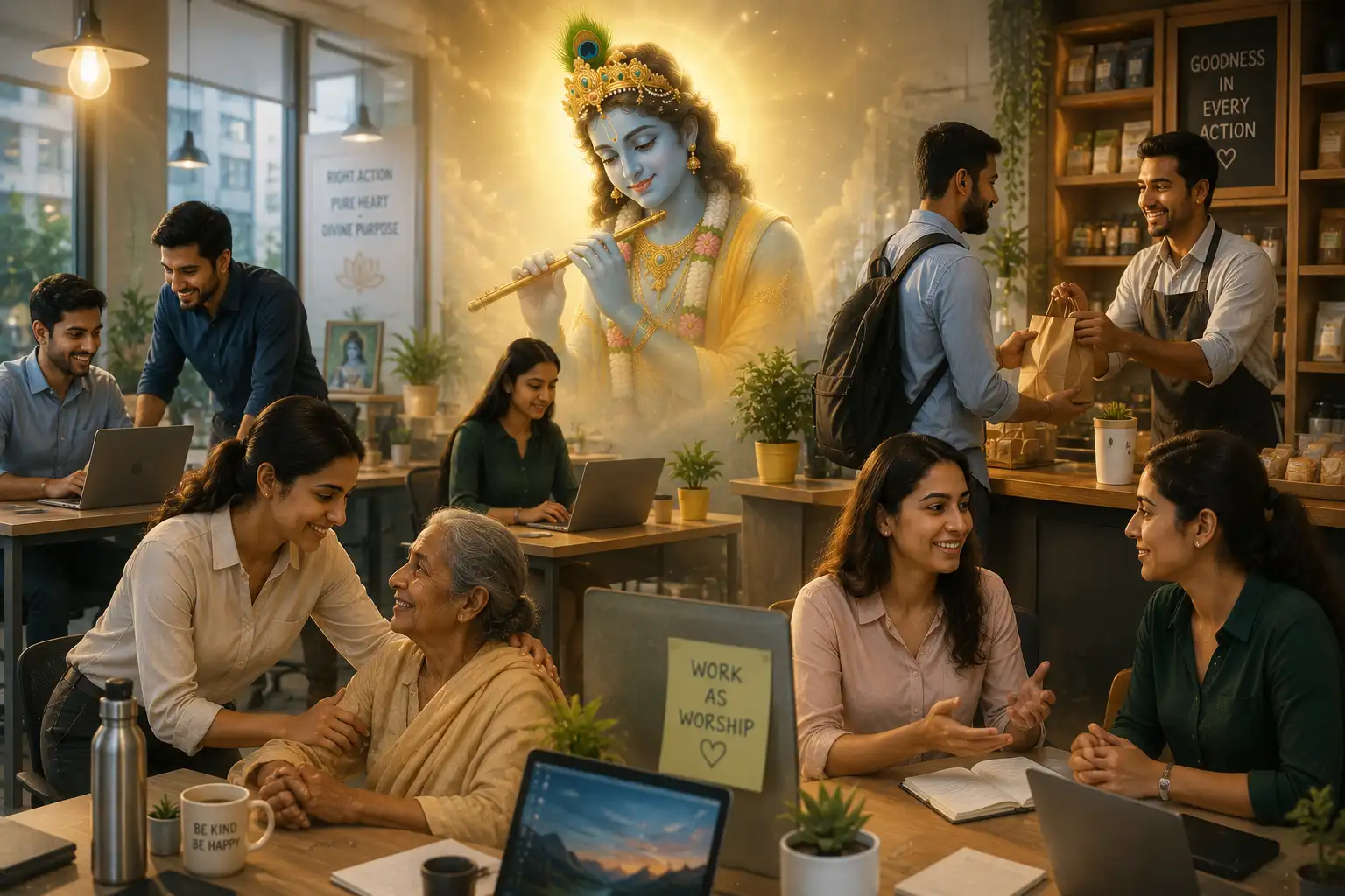 Shree Krishna lovingly invites us to make Him the centre of our thoughts, decisions, aspirations, and affections.