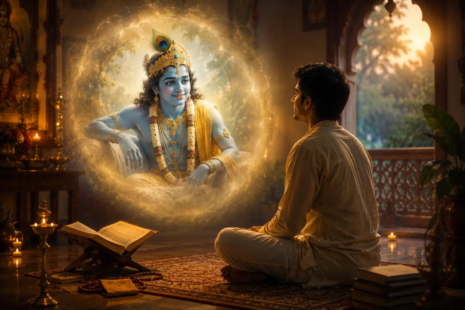 Meditate on the Lord with a loving and devotional sentiment