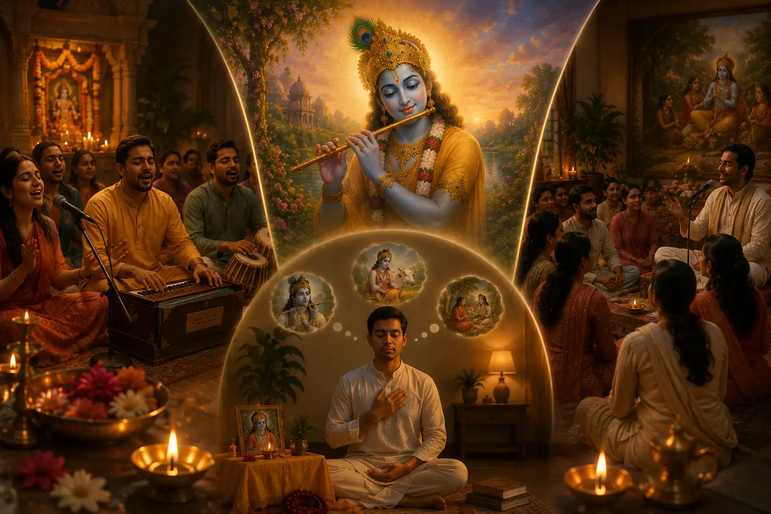 Work becomes most transformative when it is continually nourished through Trida Bhakti