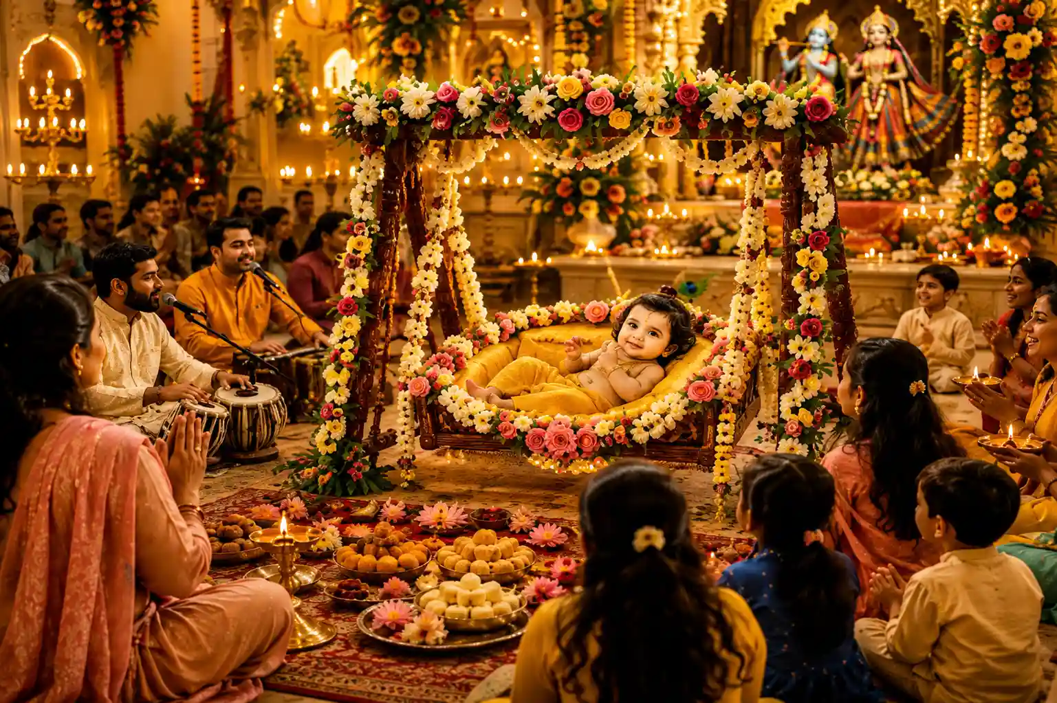 Janmashtami celebration with Baby Krishna