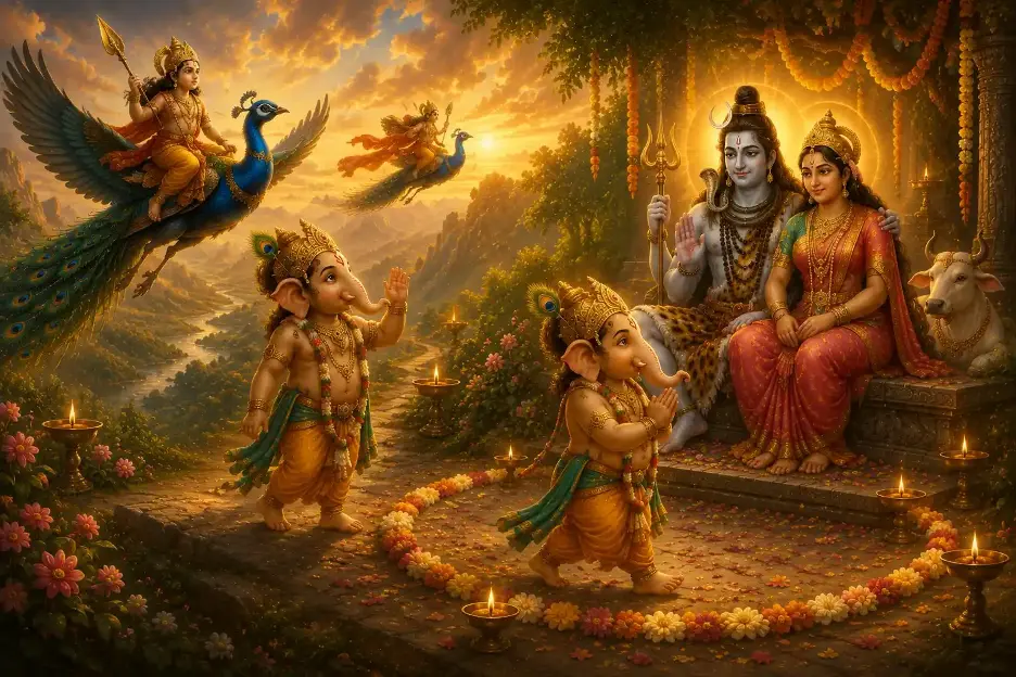 At the heart of Lord Ganesha's response was reverence: He placed the Divine at the center of His world.