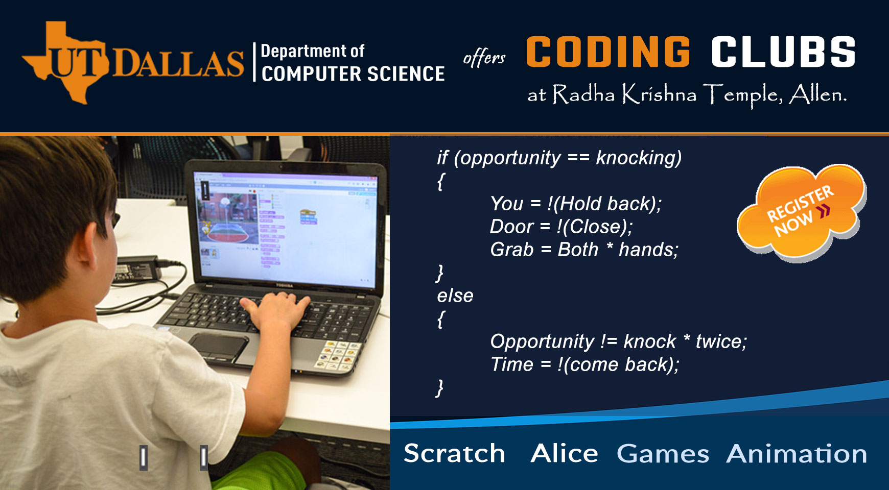 Programming Class hosted by UTD | RKTemple