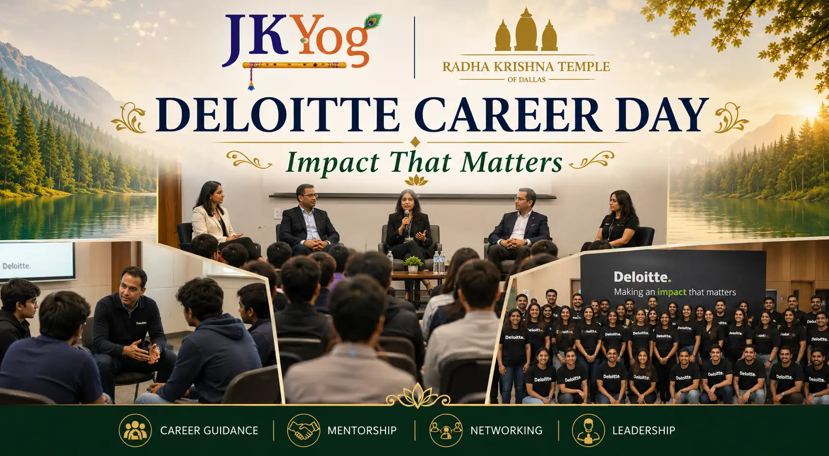 Deloitte Career Day at Radha Krishna Temple Dallas: Impact That Matters
