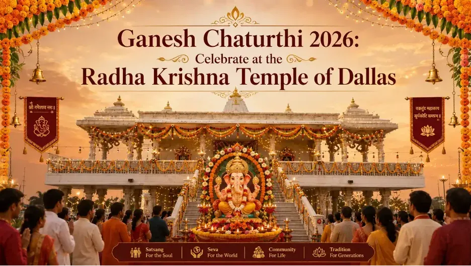 Ganesh Mohotsav 2026: Celebrate at the Radha Krishna Temple of Dallas